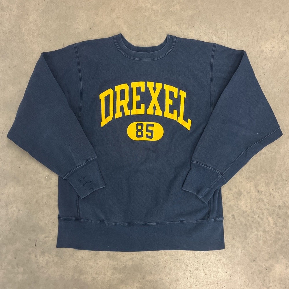 Vintage 80s Champion Reverse Weave Drexel Univ. Crewneck Sweatshirt Made In USA